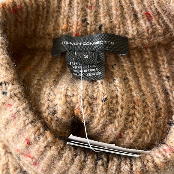 French Connection Natalya Ribbed Sweater Camel Multicolor - Picture 9 of 11